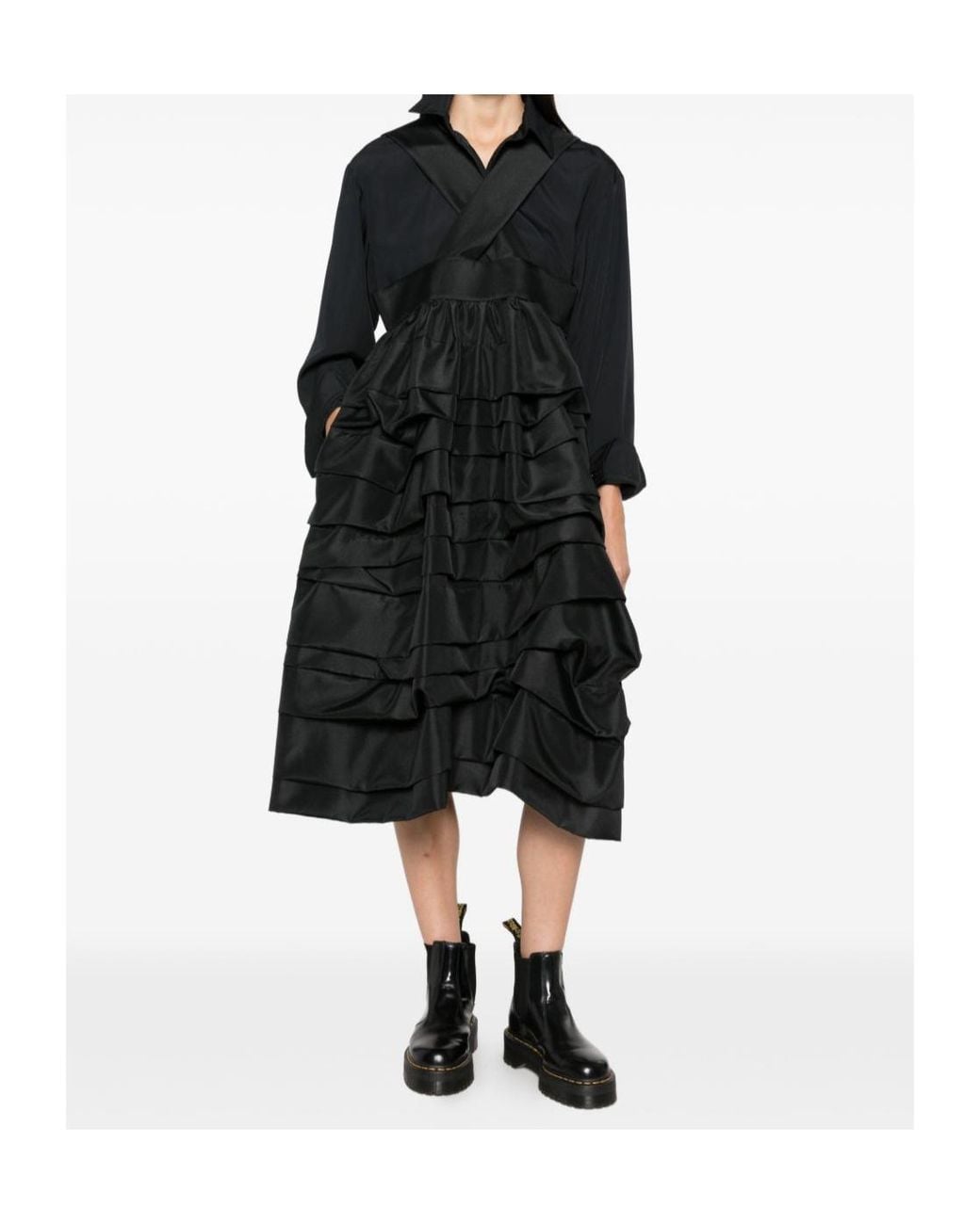 Comme des Garçons Black Ruffled Dress