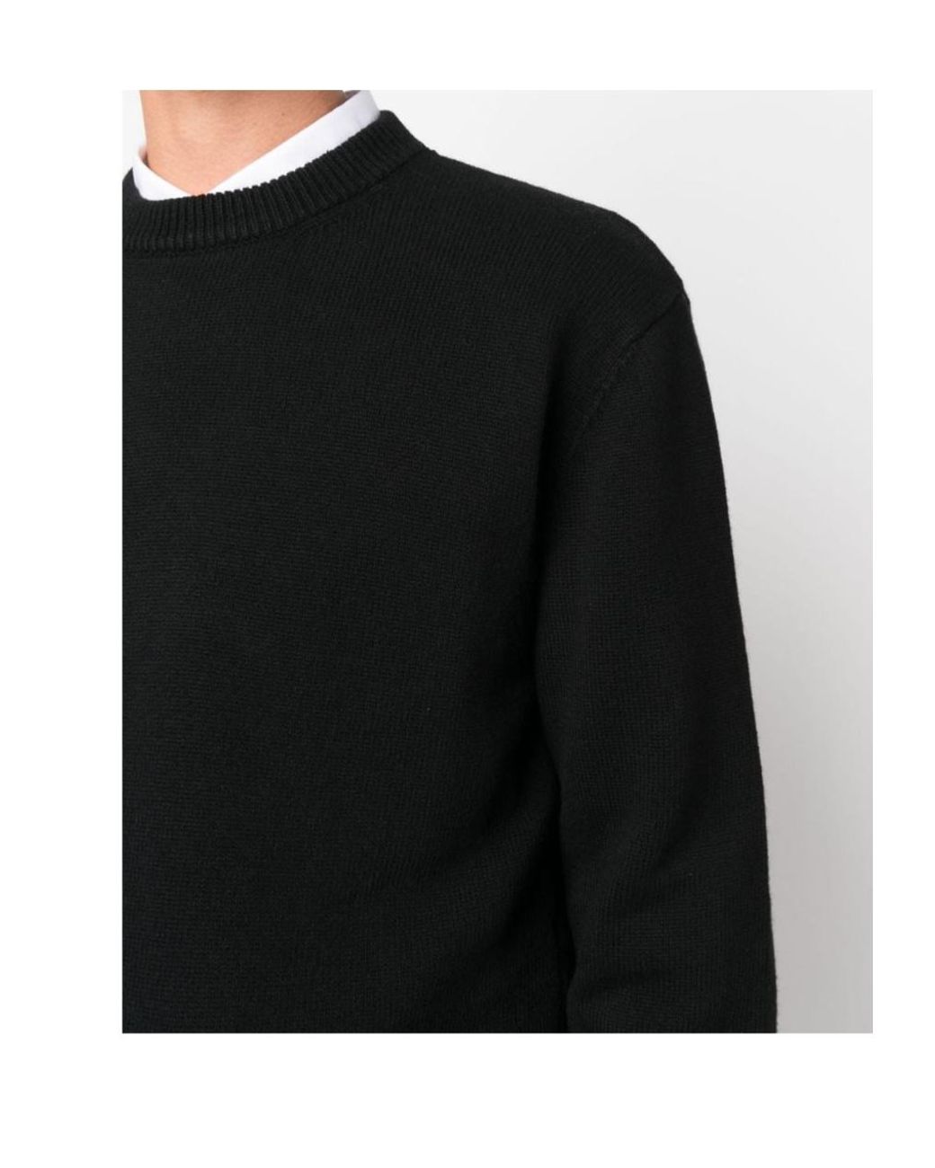Jil Sander Black Crew-Neck Knitted Jumper for men
