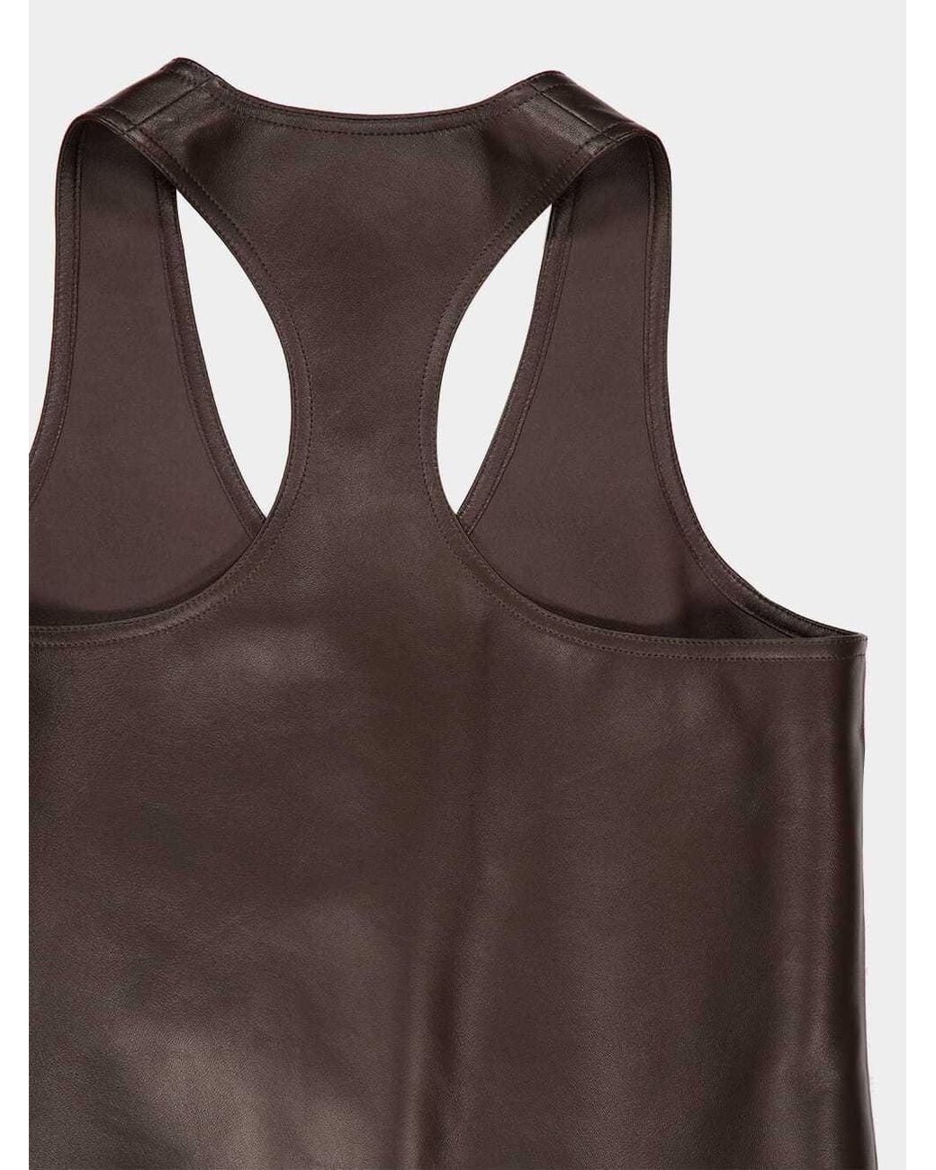 Ferragamo Black Nappa Racer Back Vest