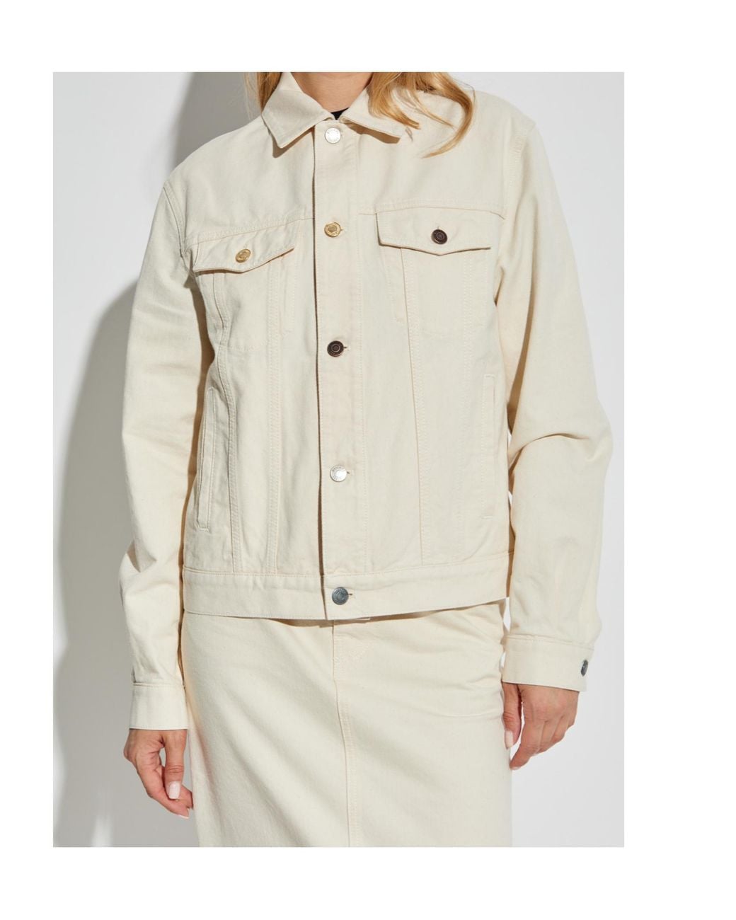 Moschino Natural Logo Patch Denim Jacket
