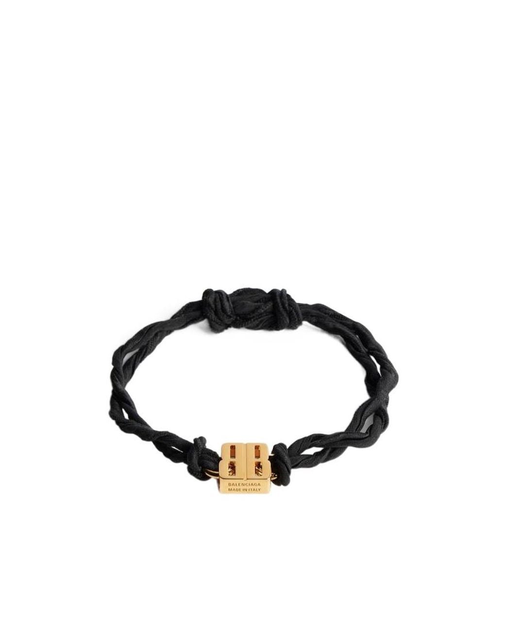 Balenciaga Black Nano Ribbon Bb Bracelet