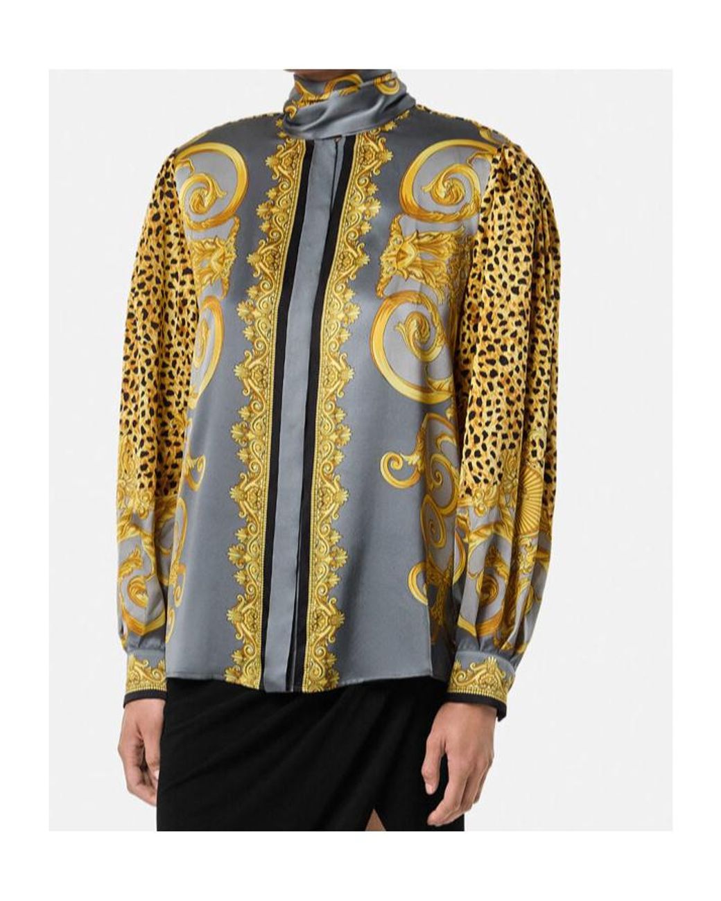 Versace Multicolor Pattern-Printed Long-Sleeved Shirt