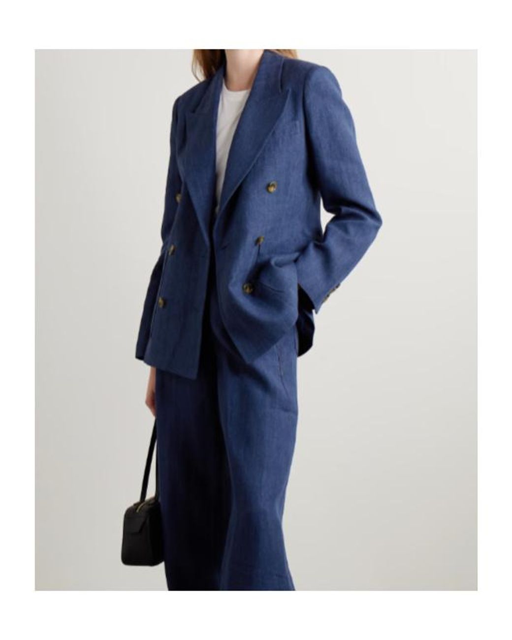 Citizens of Humanity Blue Chelsea Double-Breasted Blazer