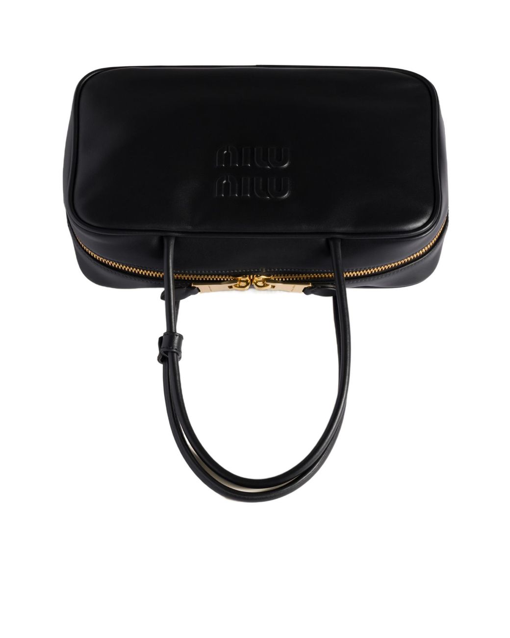 Miu Miu Black Beau Leather Top-Handle Bag