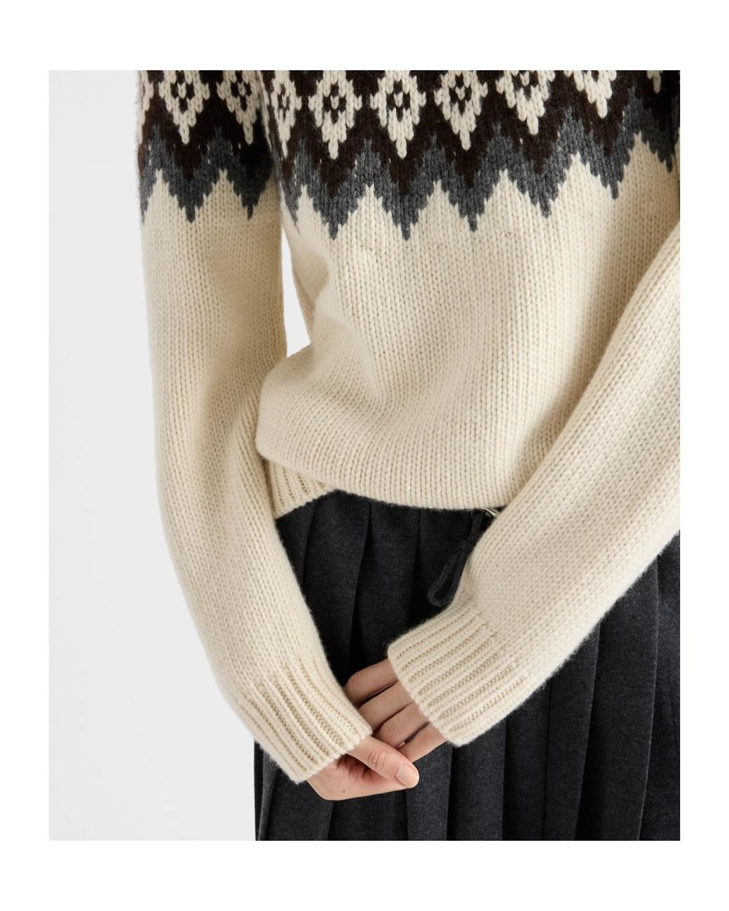 Prada Multicolor Turtleneck Knitted Jumper