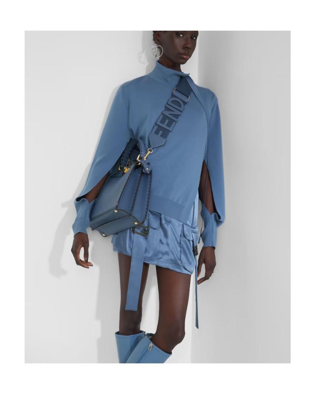 Fendi Blue Ribbon Shoulder Strap