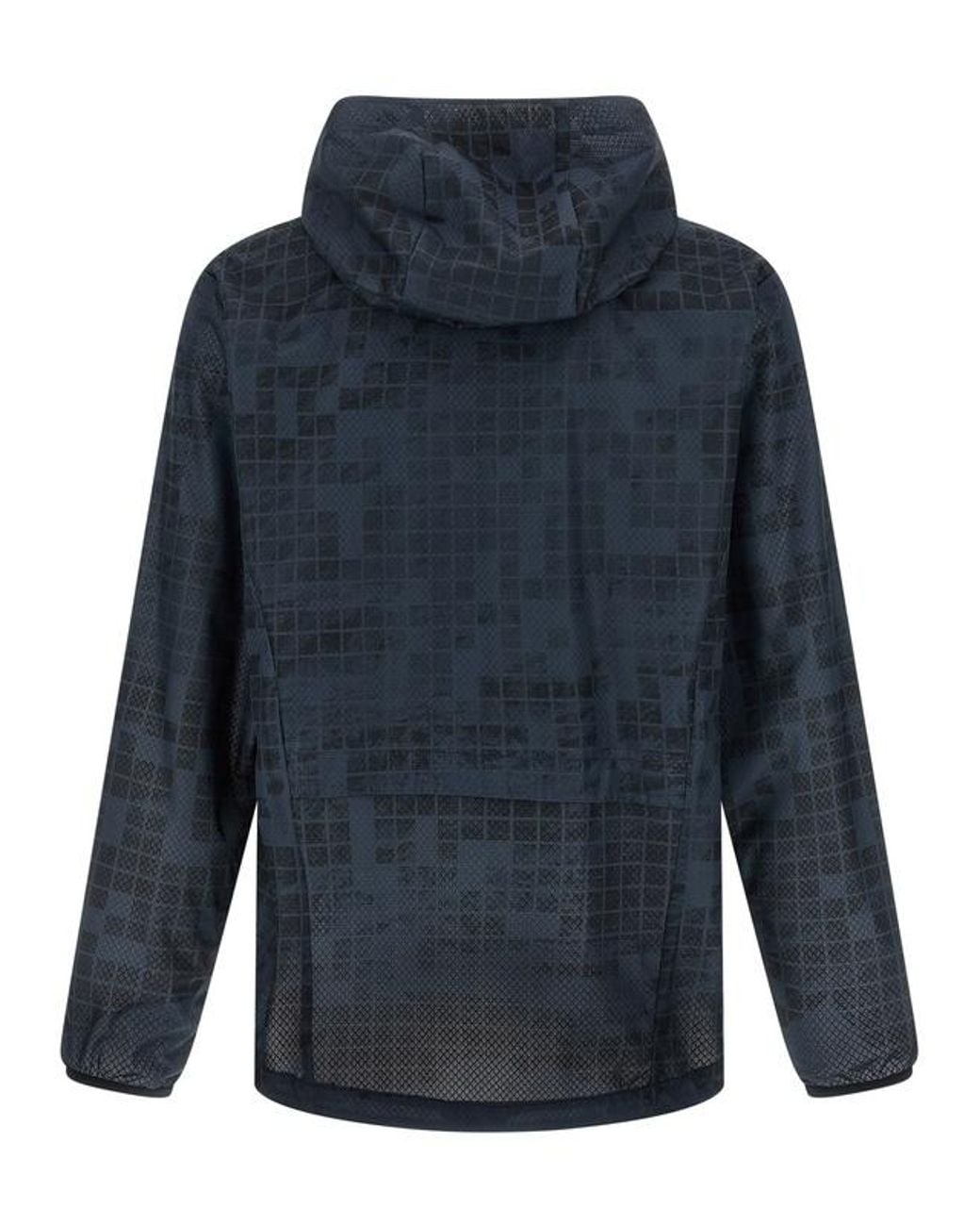 Boss Blue Jump Jt Patterned Hooded Jacket for men