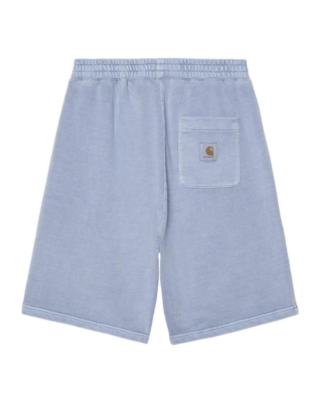 Carhartt Blue Logo Patch Sweat Shorts for men