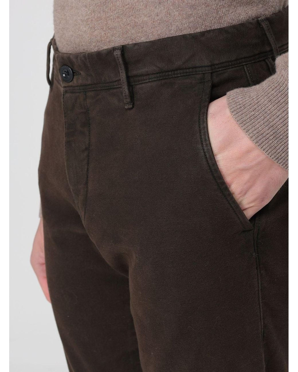 Incotex Black Buttoned Trousers for men