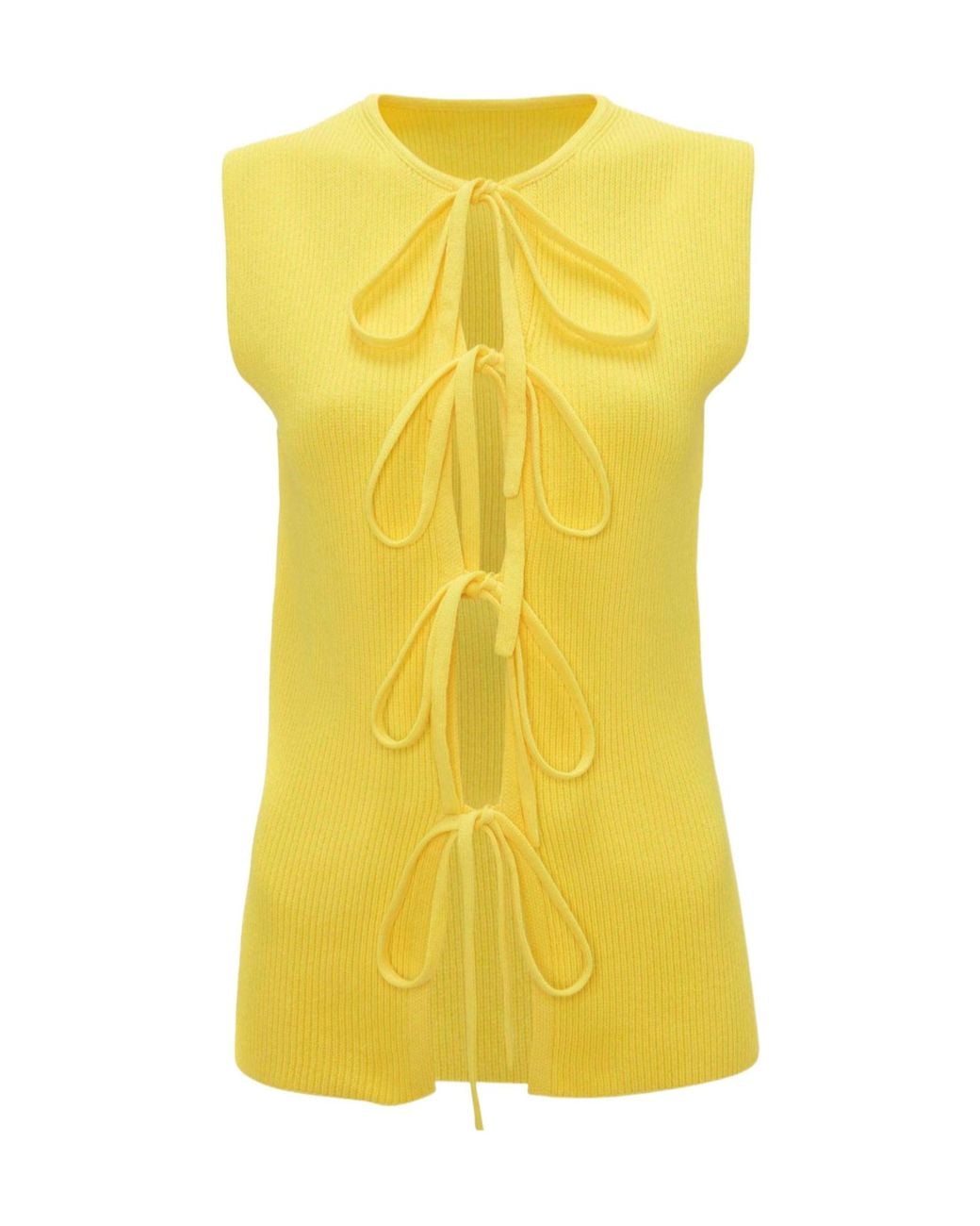 J.W. Anderson Yellow Jw Anderson Bow Tie Tank Top