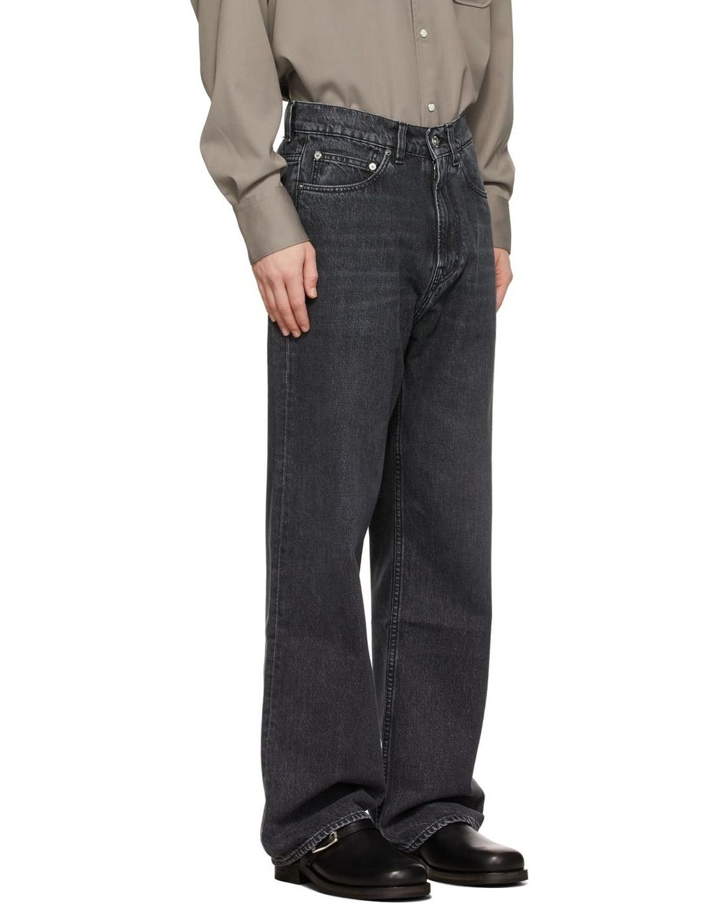 Our Legacy Gray Third Cut Relaxed Jeans for men