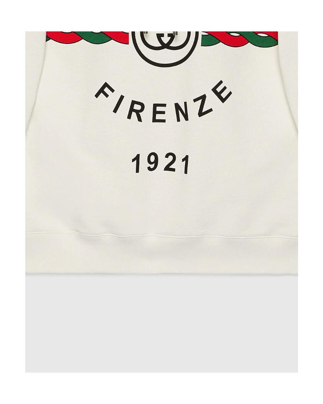 Gucci White Firenze 1921 Printed Hoodie for men