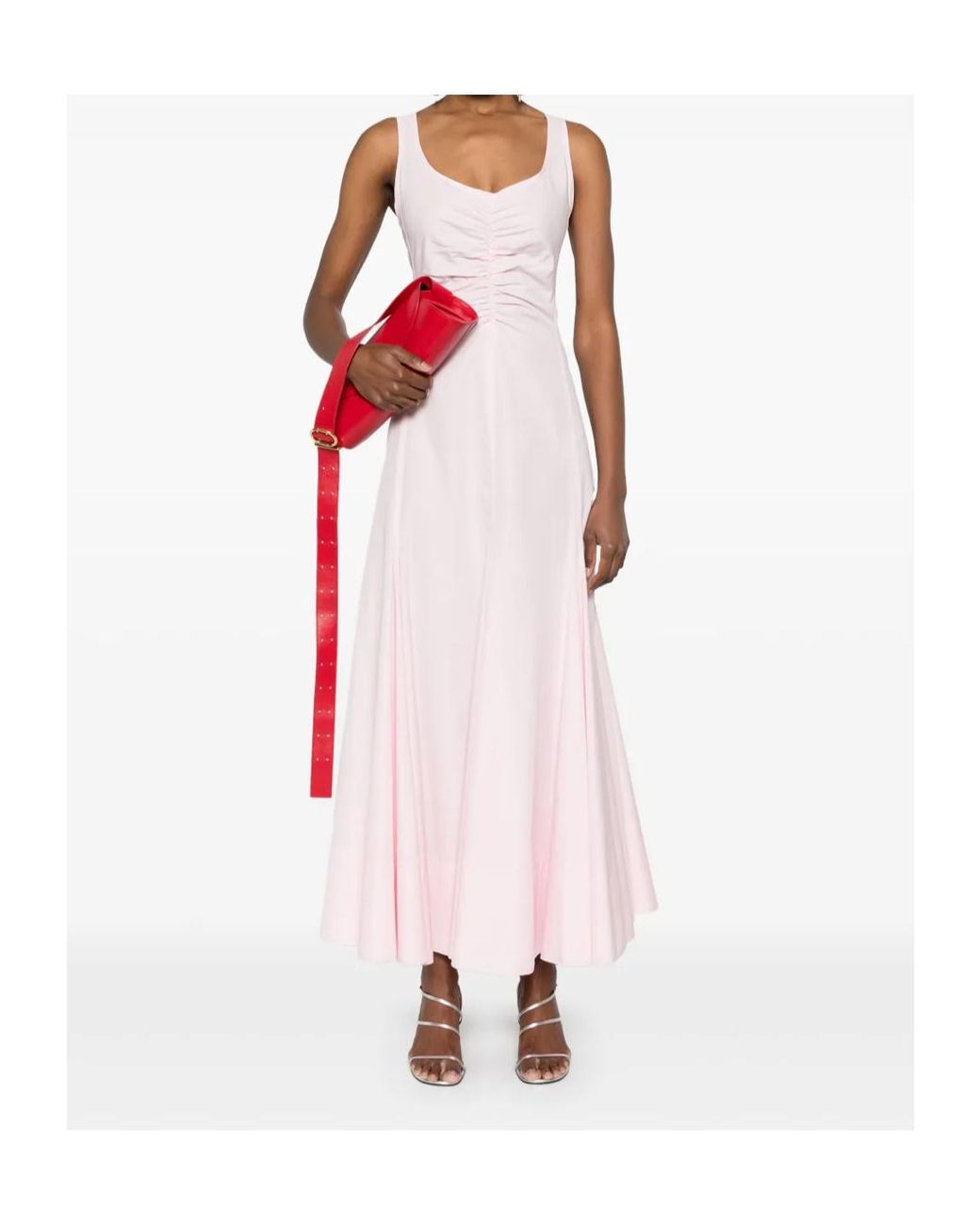 Sportmax Pink Galante Sleeveless Maxi Dress