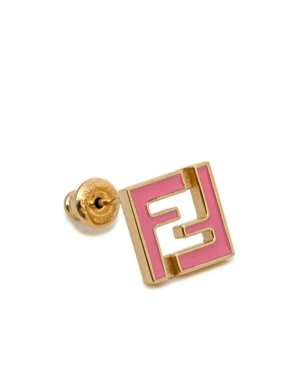 Fendi Pink Letter Earrings