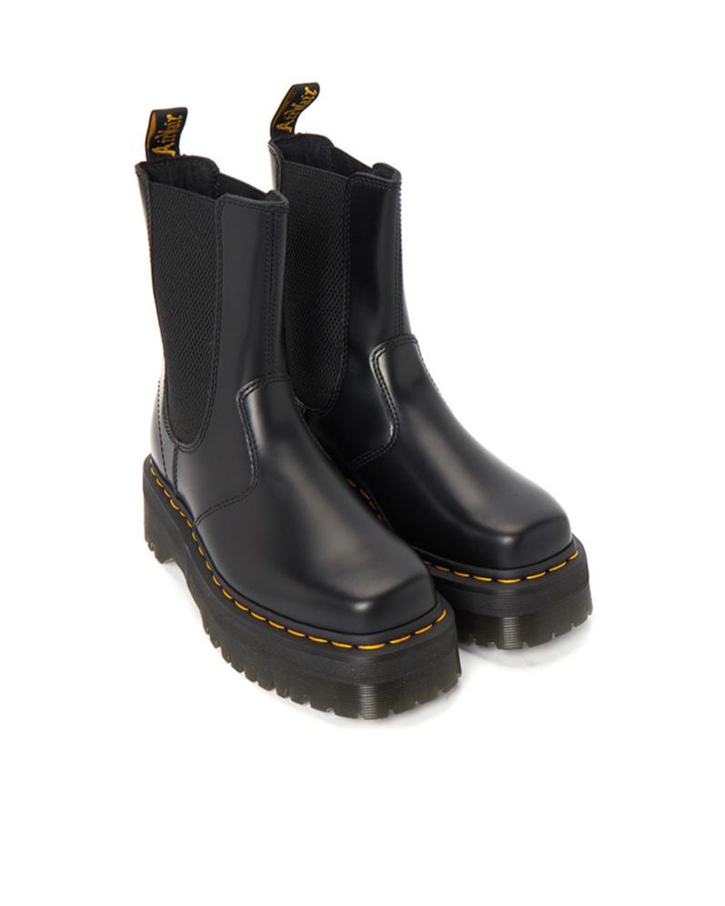 Dr. Martens Black 2976 Platform Leather Chelsea Boots