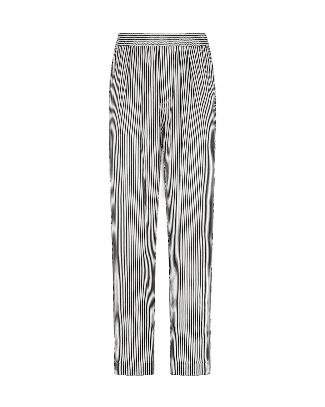 Tom Ford Gray Striped Turn-Up Hem Trousers