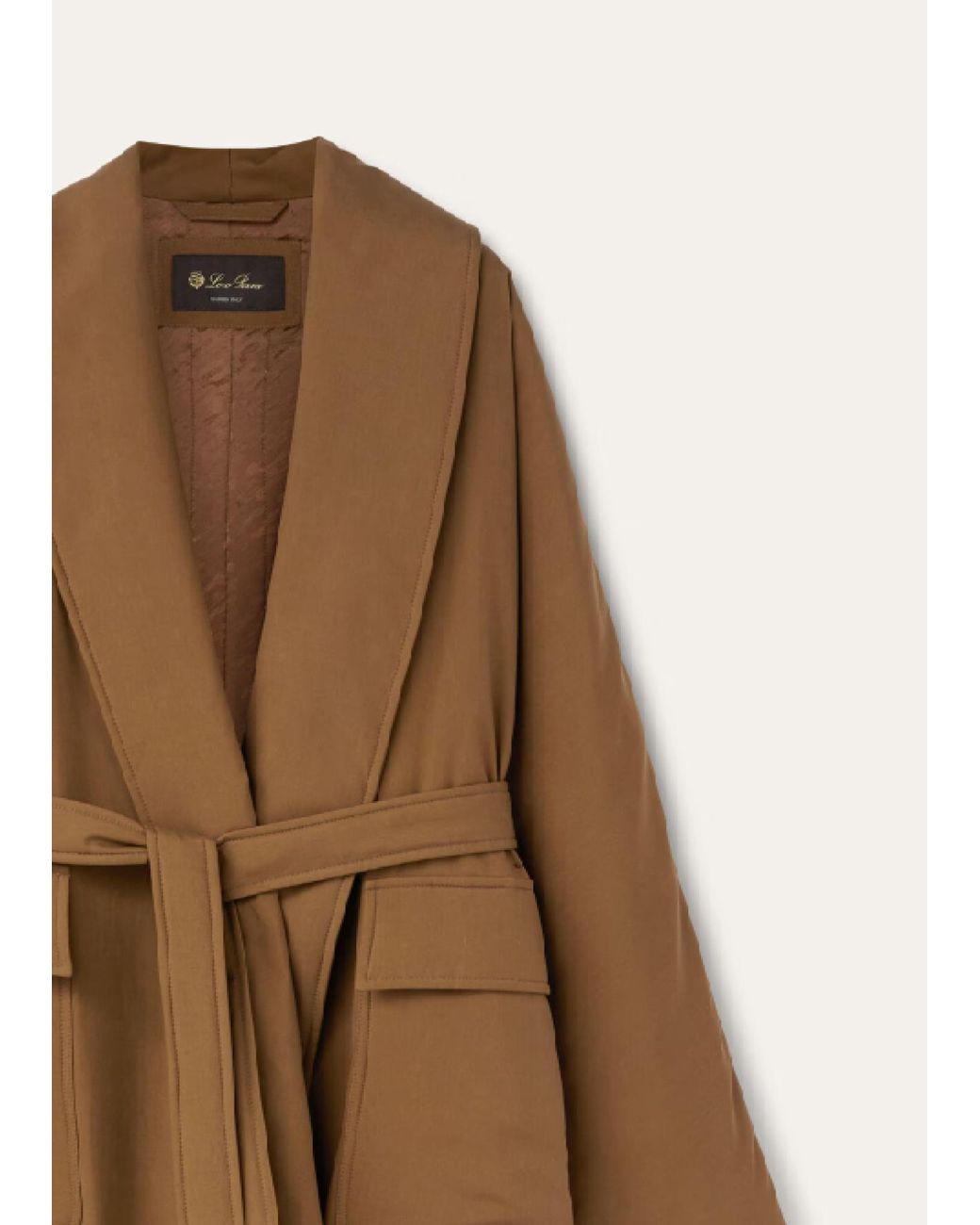 Loro Piana Brown Dwight Long-Sleeved Belted Coat