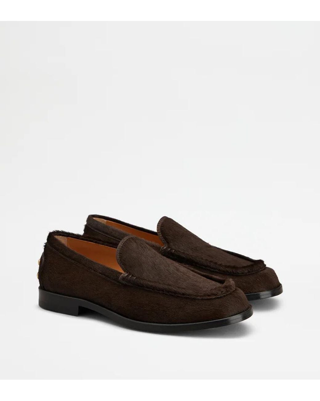Tod's Brown Metal Dots Loafers