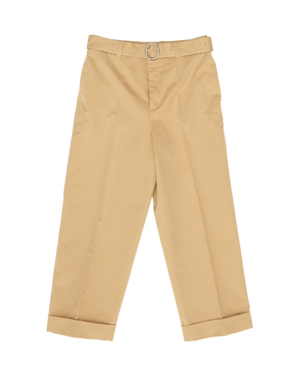 Jil Sander Natural Mid-Rise Belted Trousers for men