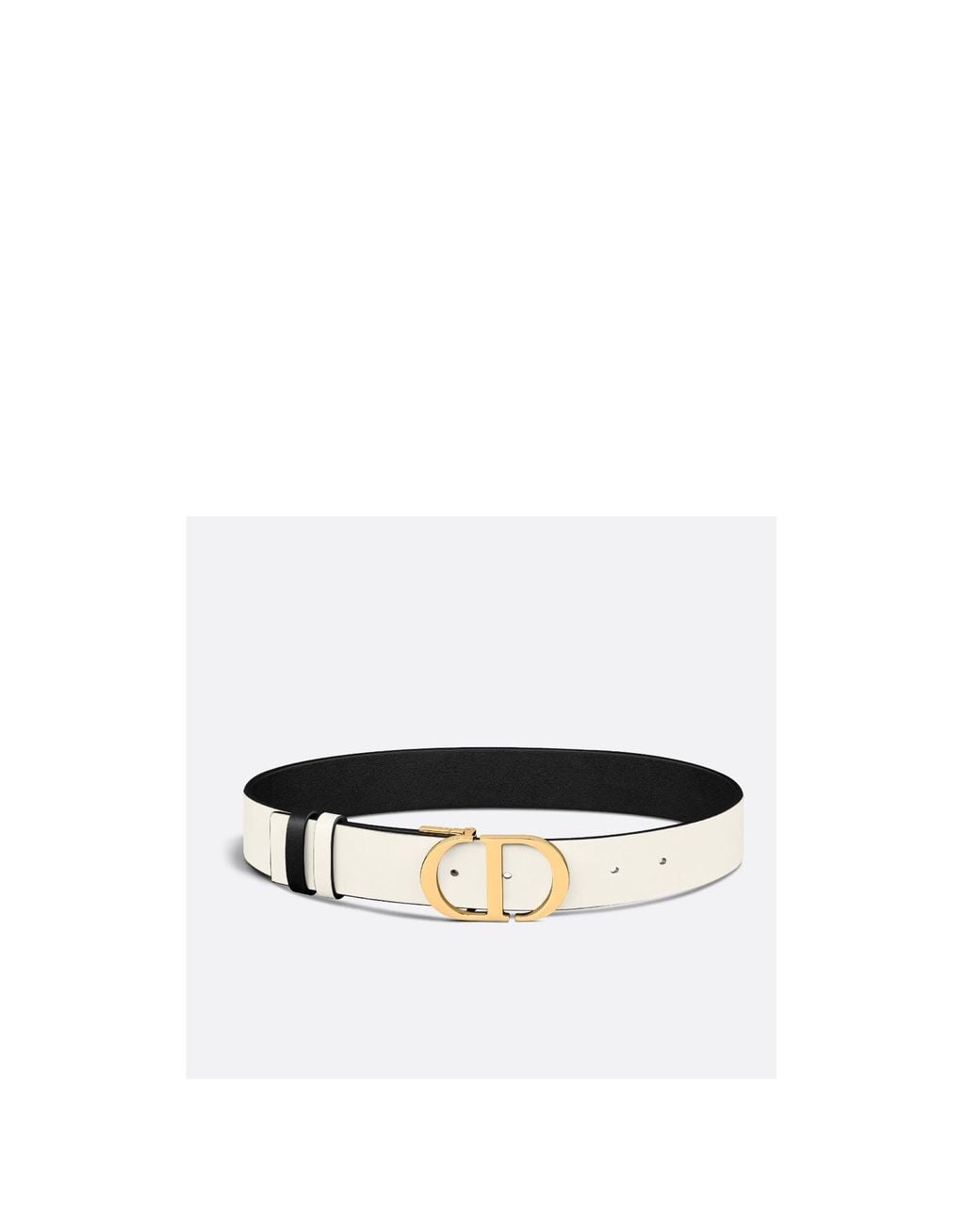 Dior White 30 Montaigne Reversible Belt
