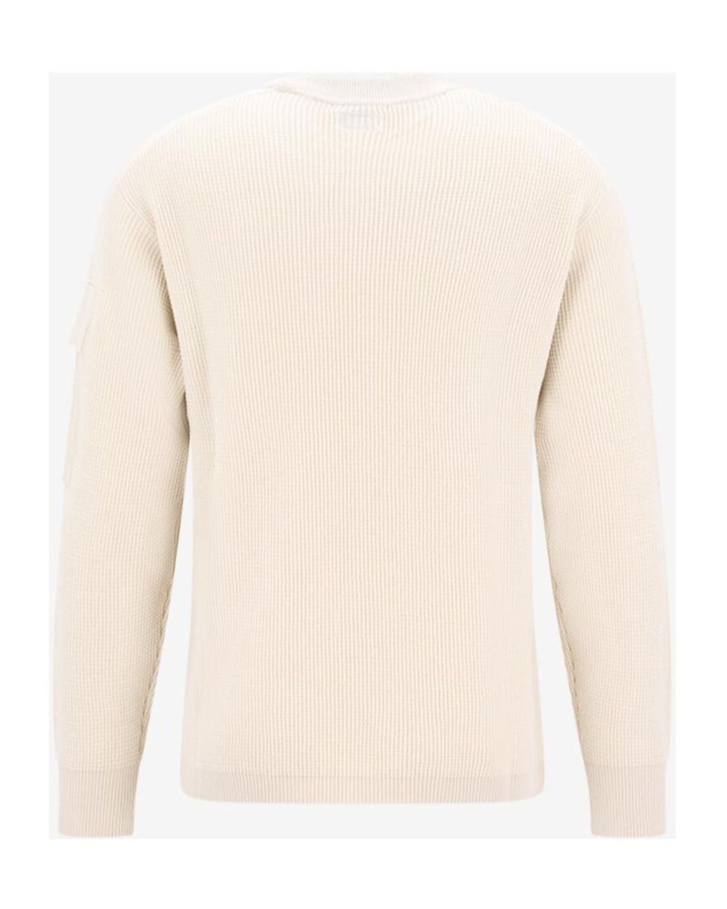C P Company White Crew-Neck Pullover for men