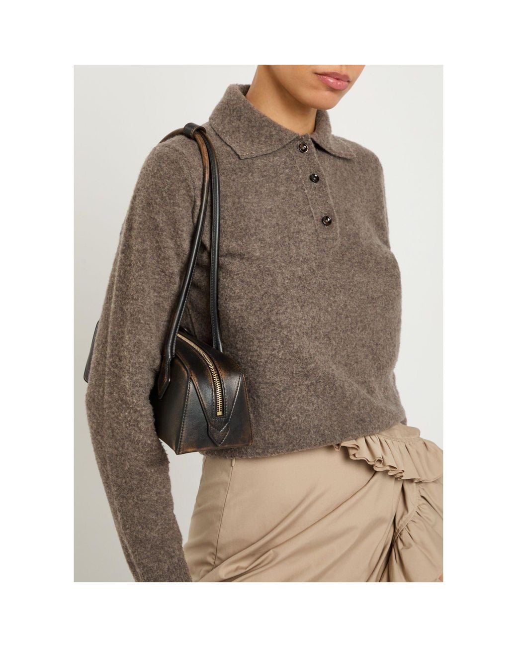 Maison Margiela Brown Simple Wool Knitted Sweater