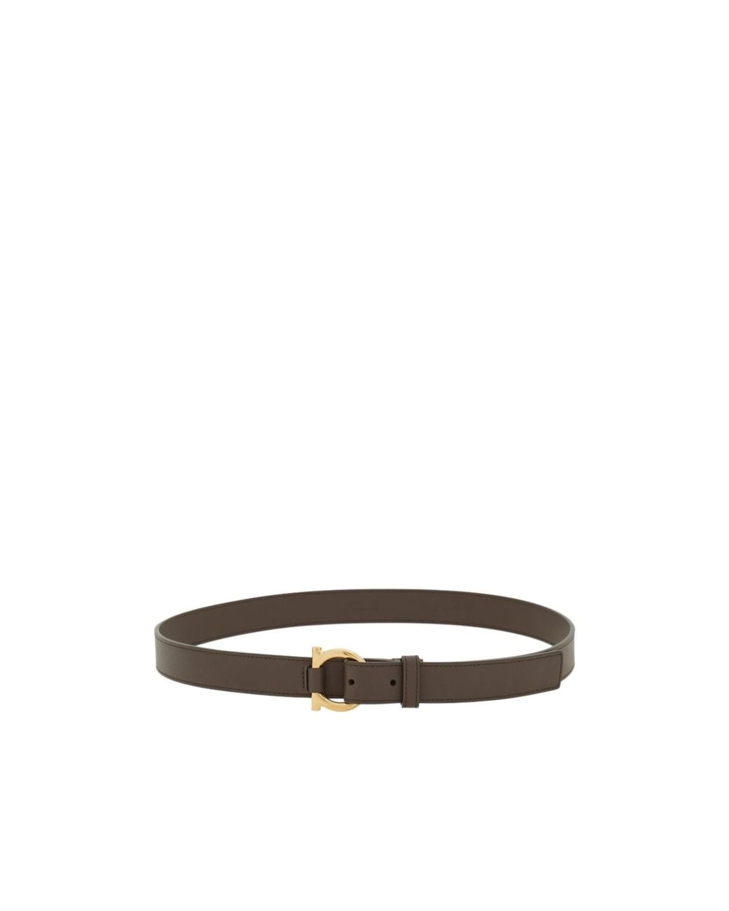 Ferragamo White Gancini Belt