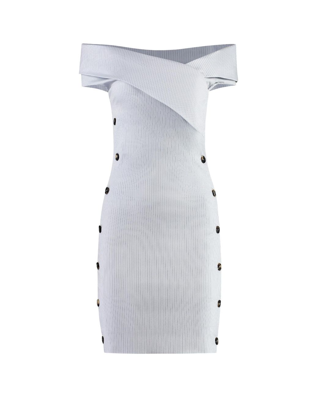Philosophy Di Lorenzo Serafini Gray Striped Mini Dress