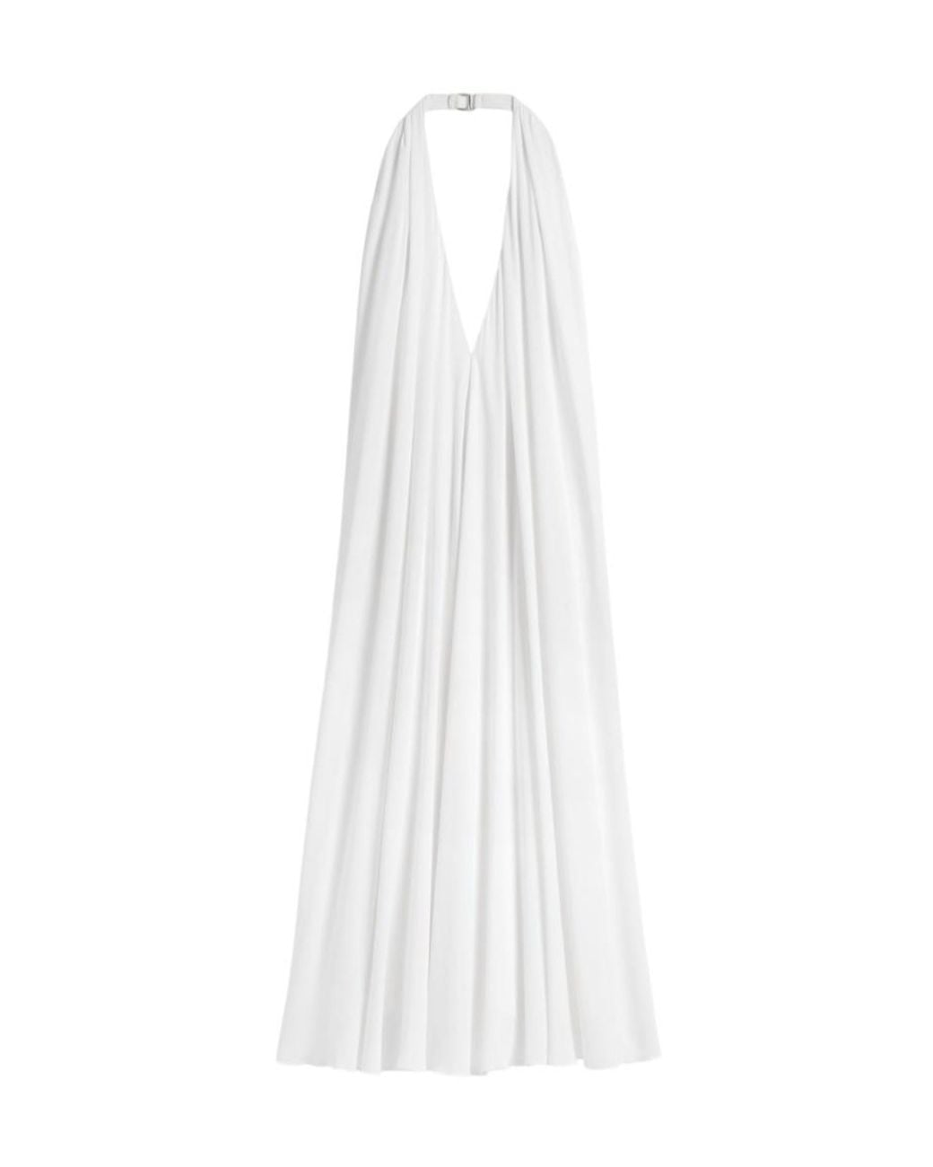 Jacquemus White Halterneck Flared Midi Dress