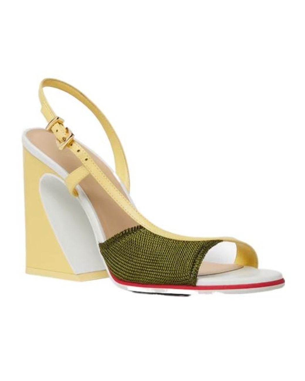 Fendi Blue Arco Asymmetric High-Heel Sandals