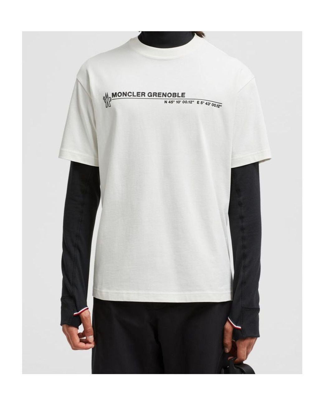 Moncler White Grenoble Regular Fit Crewneck T-Shirt for men