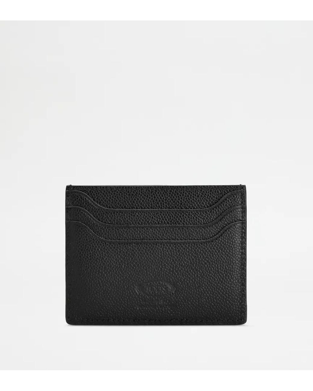 Tod's Black Grained Cardholder Wallet for men