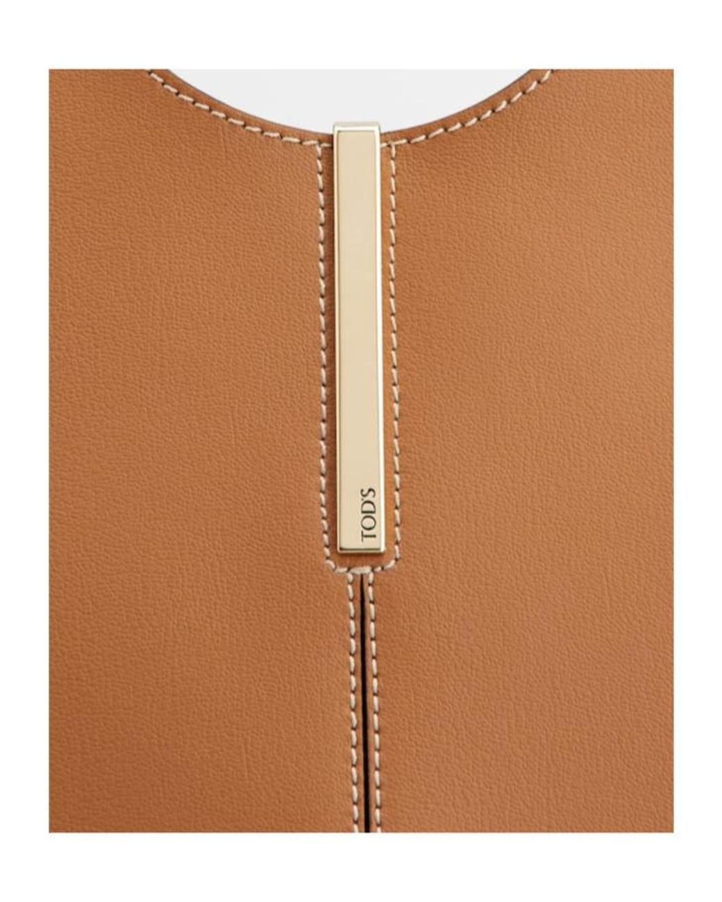 Tod's Brown Logo Engraved Mini Shopping Bag