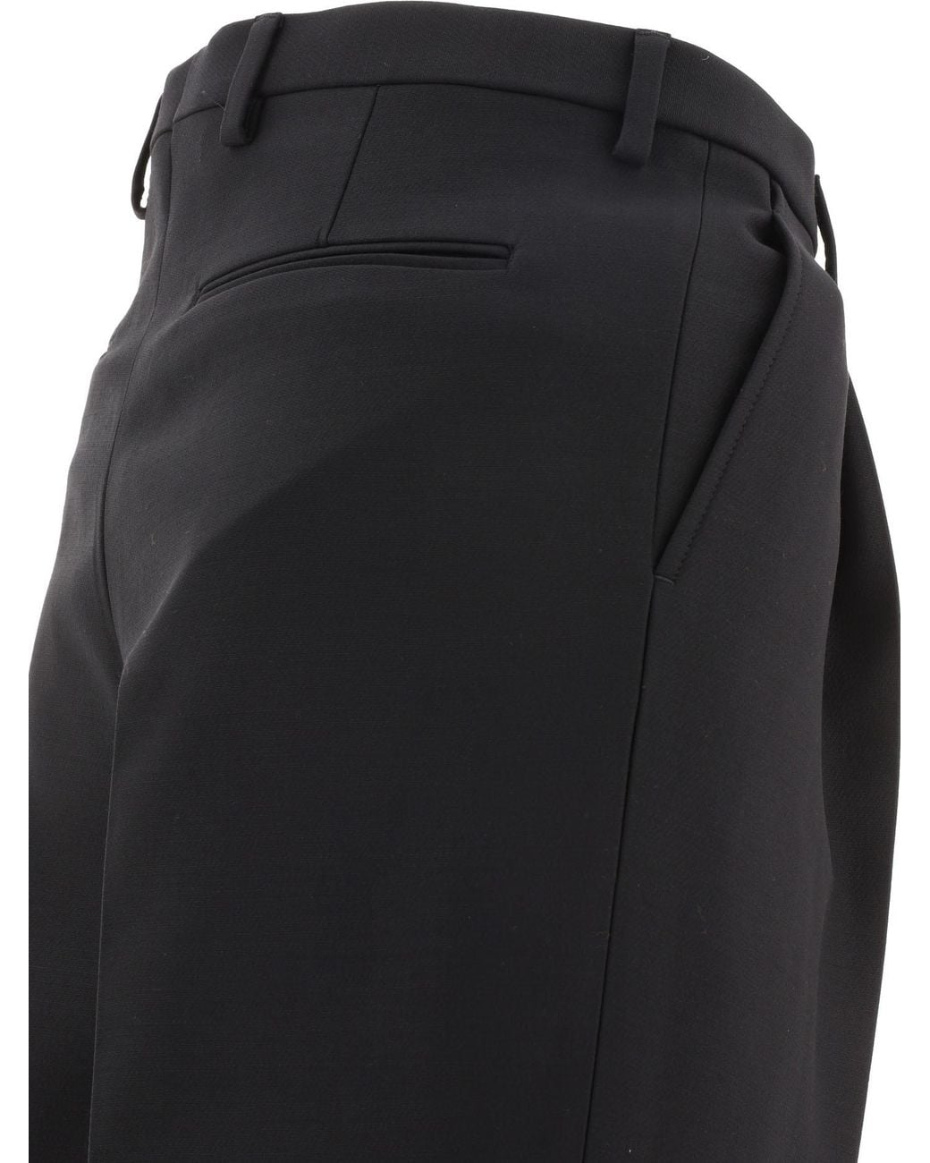 Valentino Black High-Rise Straight Leg Pants for men