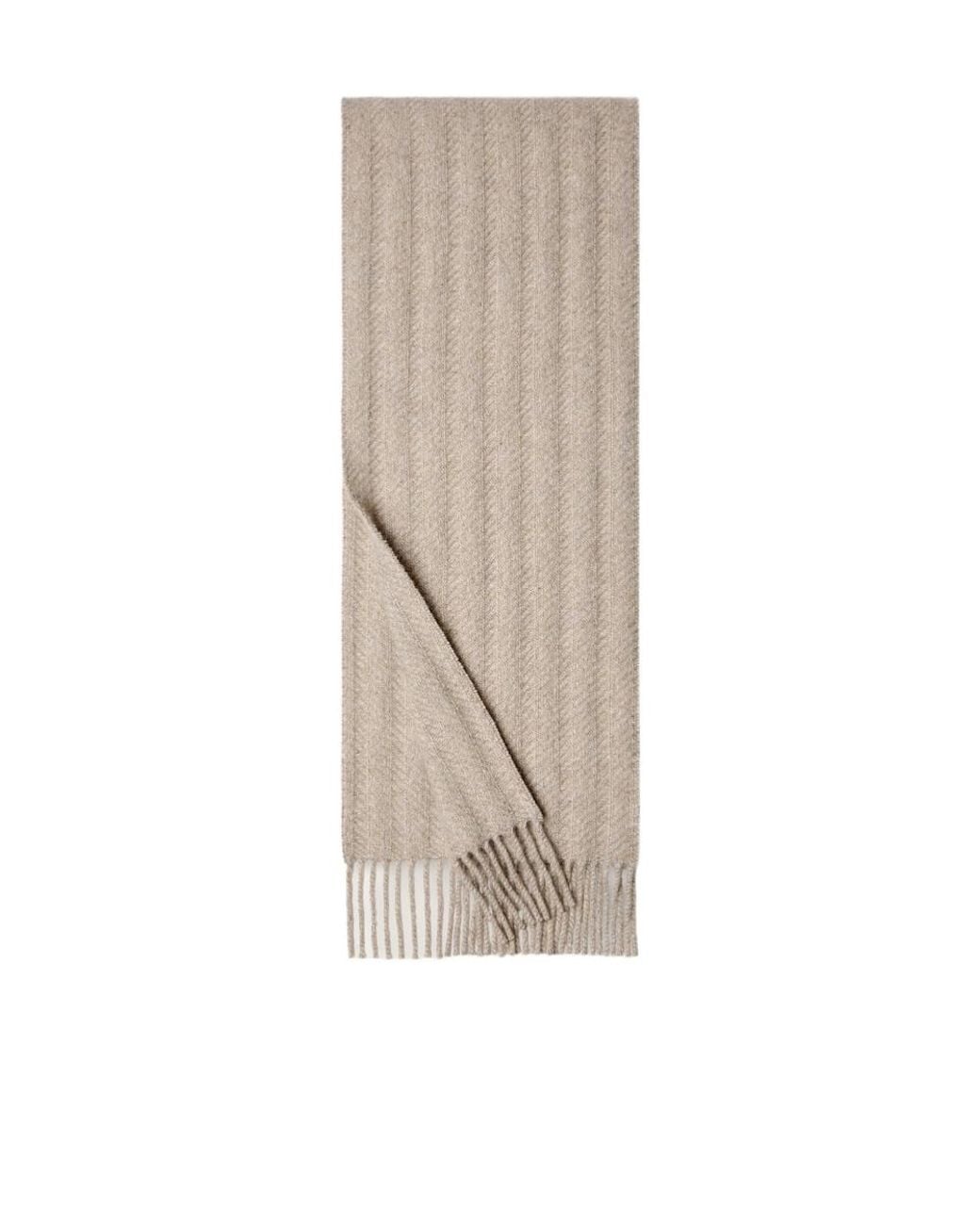 Loro Piana Natural Barre Stripe Scarf for men