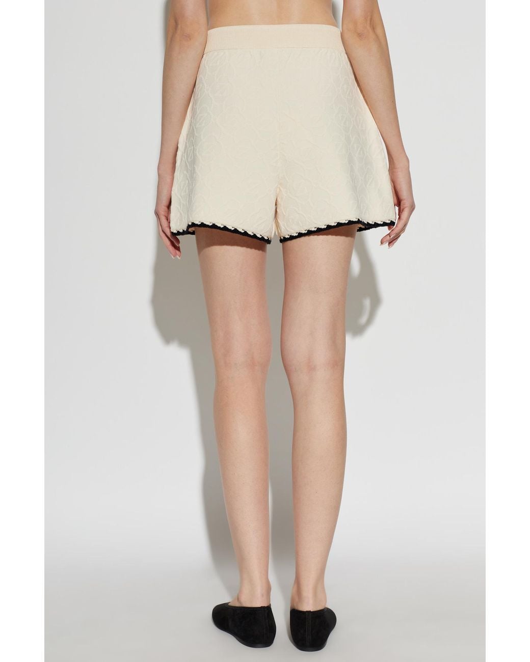 Zimmermann Natural Fairlight Jacquard Knit Shorts