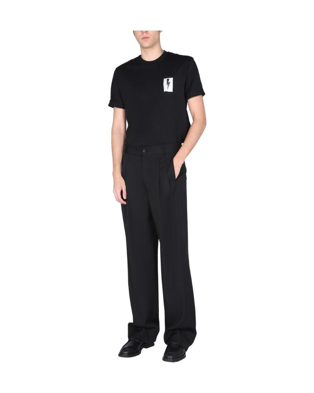 Neil Barrett Black Flag Bolt Cotton T-Shirt for men