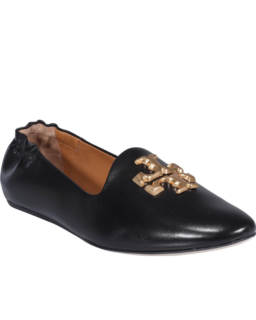 Tory Burch Black Eleanor Round Toe Loafers