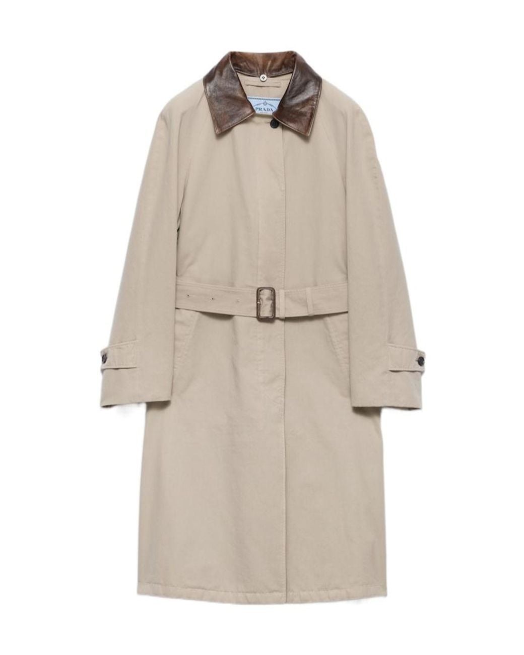 Prada Natural Belted Overcoat