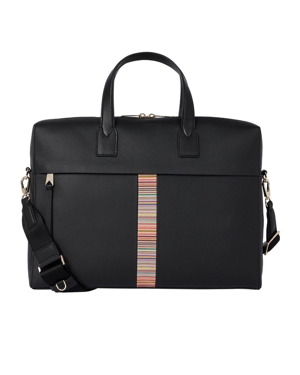 Paul Smith Black Leather Briefcase for men