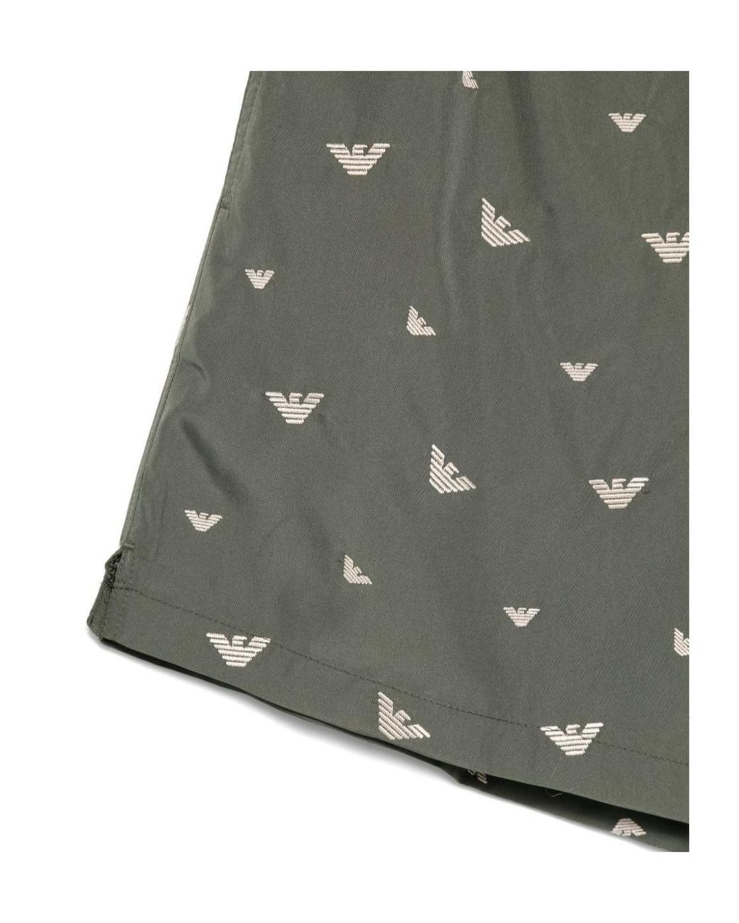 Emporio Armani Gray Elastic Waist Swim Trunks for men