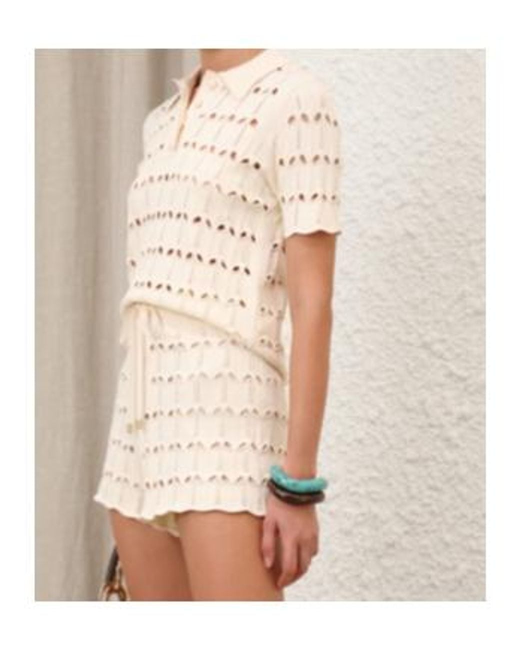 Zimmermann Natural Rhiannon Pointelle Polo