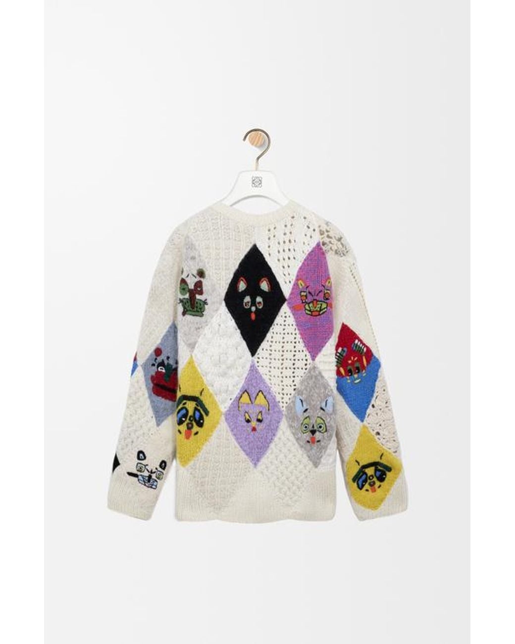 Loewe White X Louis Wain Futuristic Cat Sweater