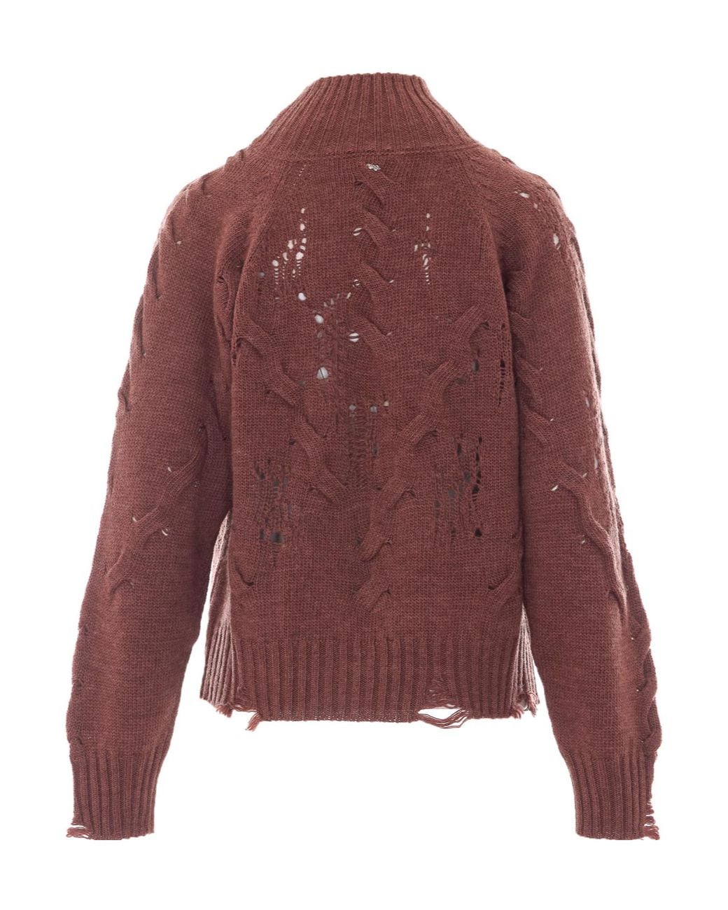 Aniye By Red Tina Distressed Turtleneck Knitted Sweater