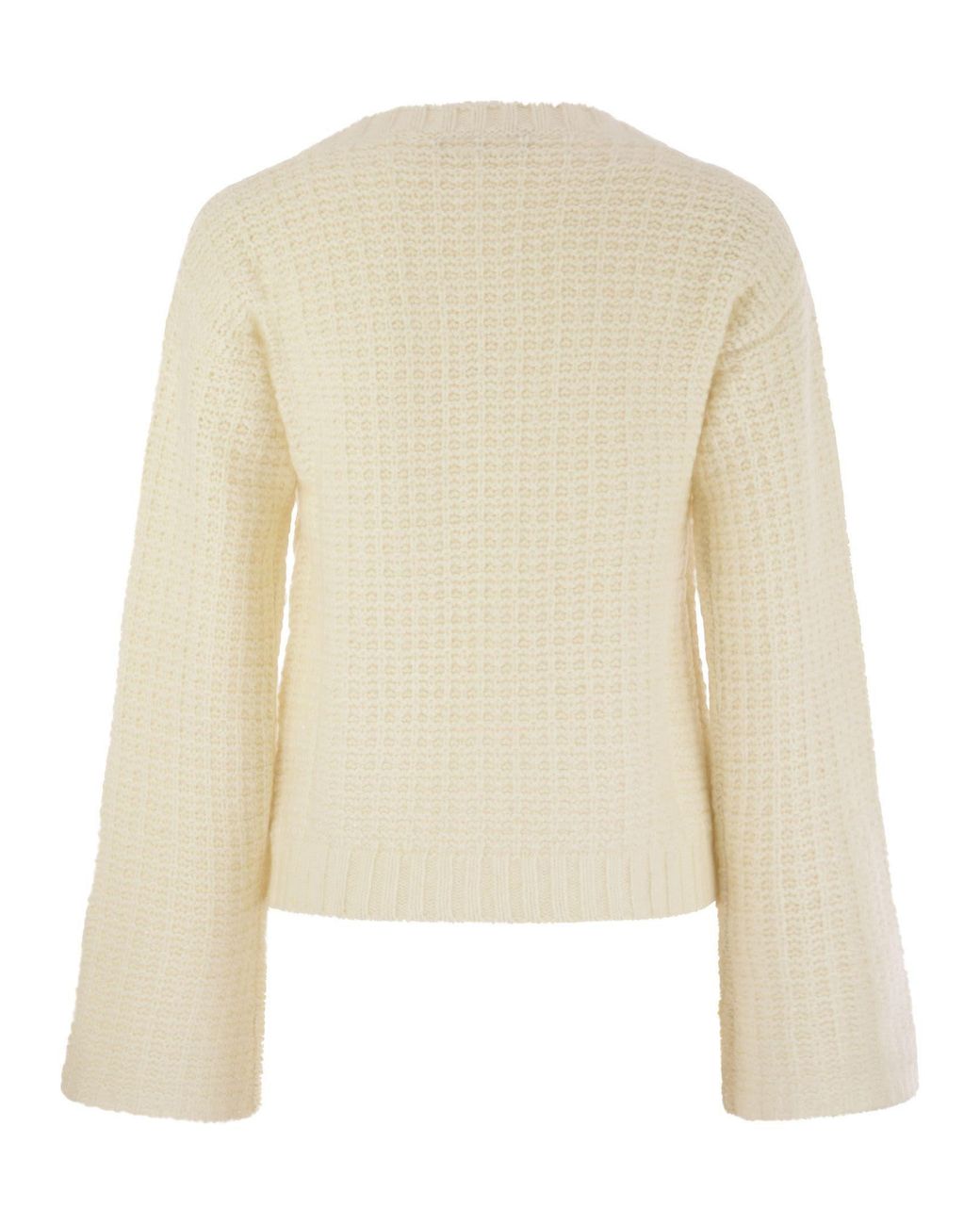 Fabiana Filippi Natural V-Neck Sweater