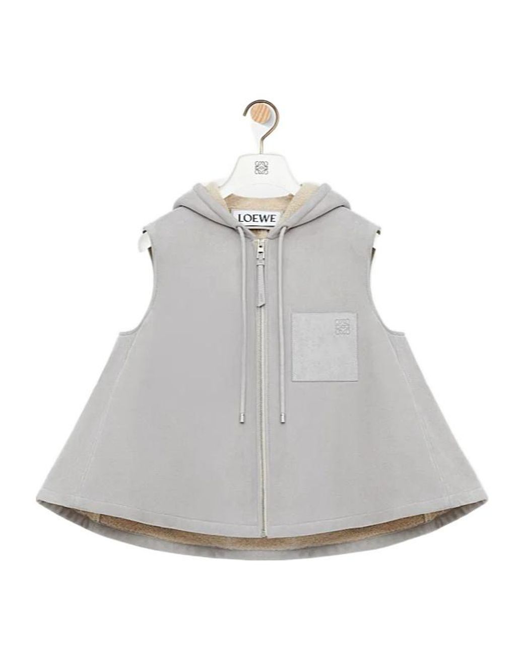 Loewe Gray Hooded Vest