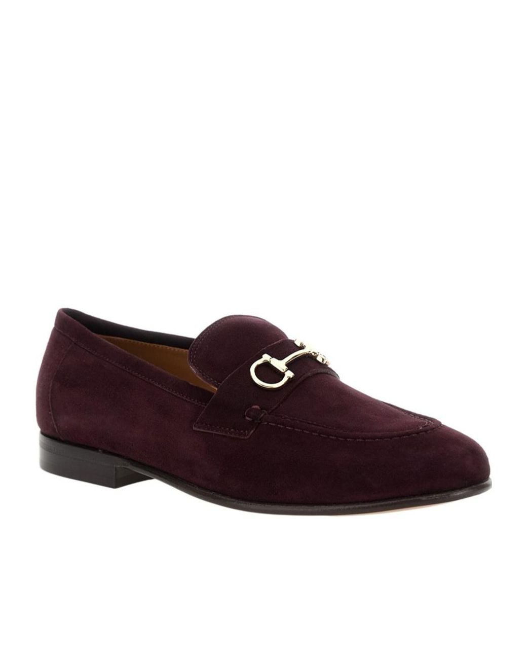Ferragamo Purple Round Toe Loafers