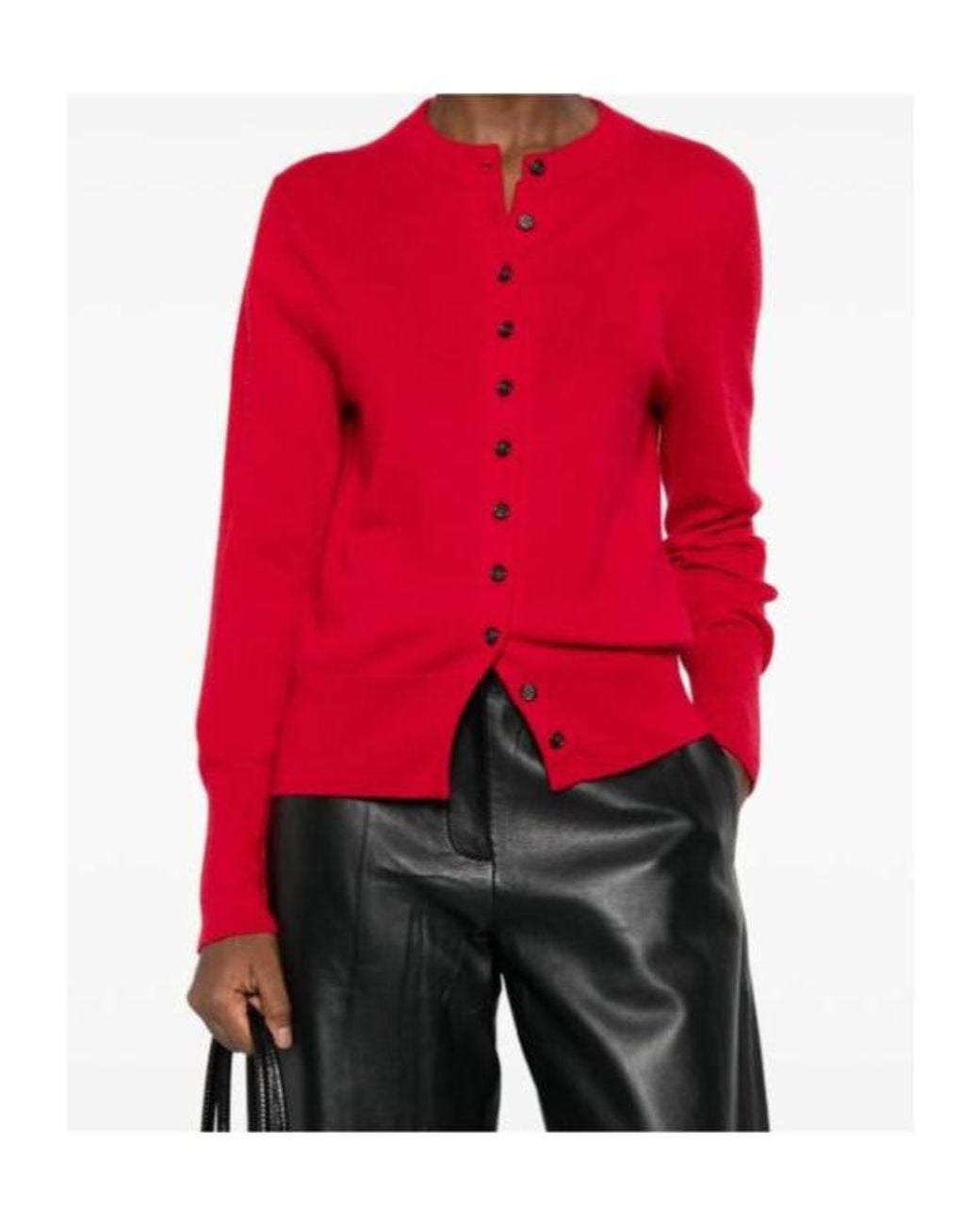 Lisa Yang Red Button-Front Cardigan