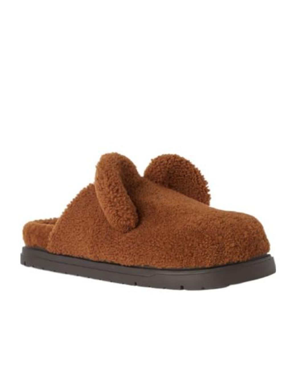 Fendi Brown 3D Detail Slip-On Sabots for men