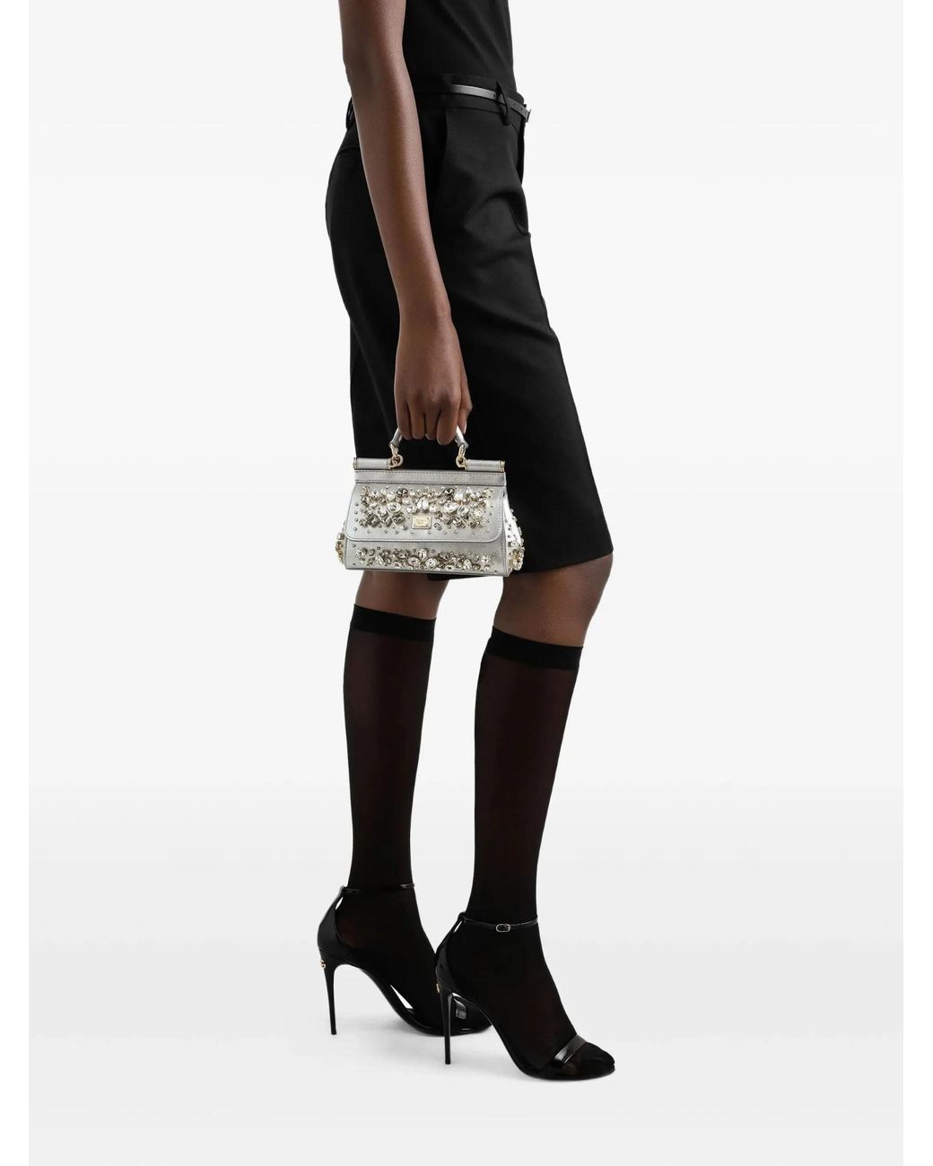 Dolce & Gabbana Metallic Small Sicily Tote Bag